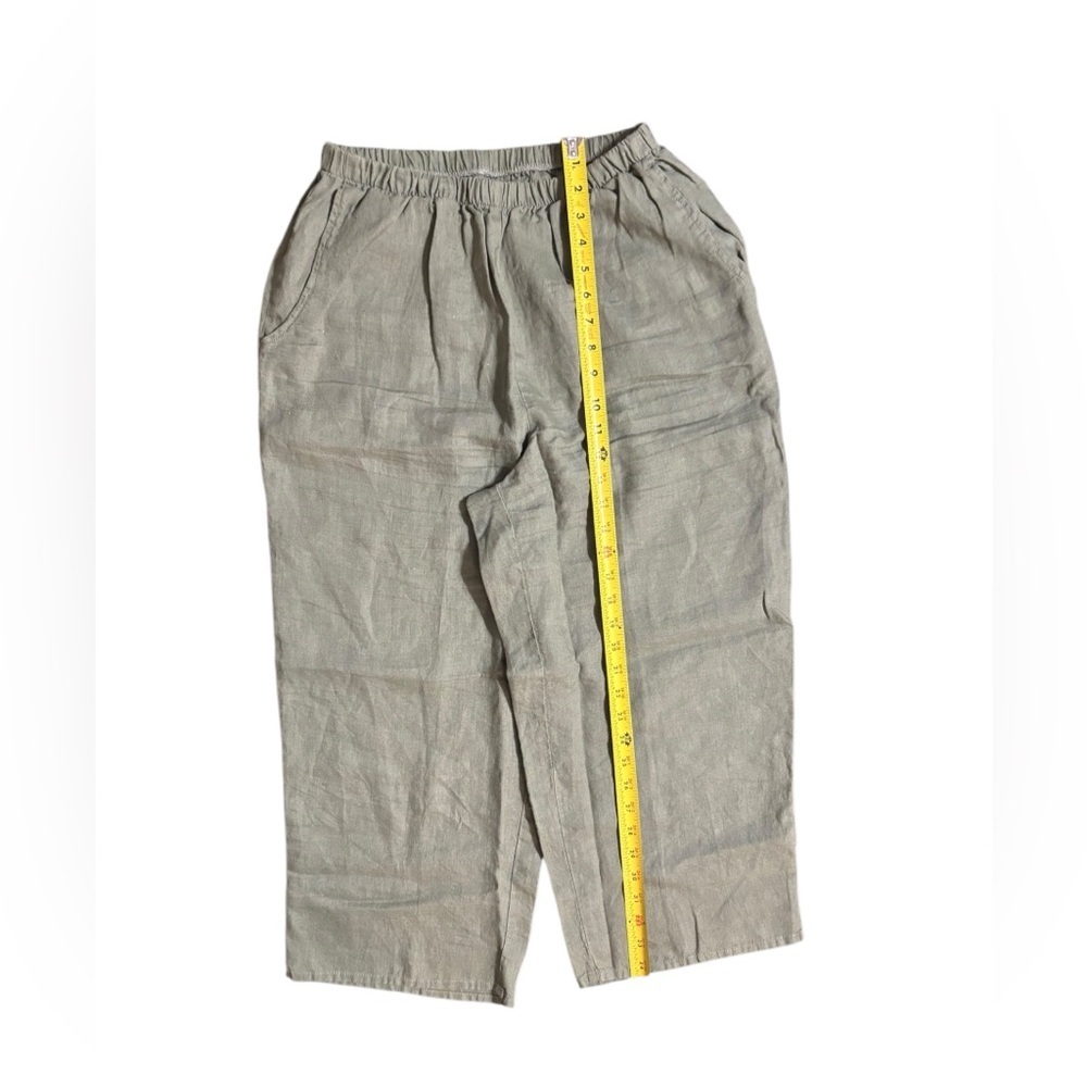 Flax Ankle Cropped Pants olive green size small - Picture 7 of 11